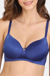 Zivame Beautiful Basics Padded Non Wired 3/4Th Coverage T-Shirt Bra - Sodalite Blue — thumbnail 4